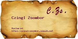 Czingl Zsombor névjegykártya